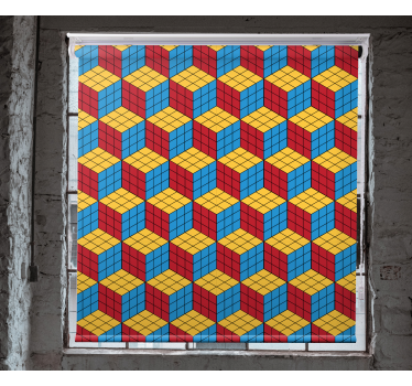 Rubik cube originalt mønster andet rullegardin - TenStickers