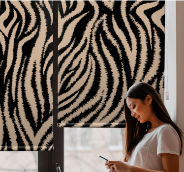 Rullegardin mønster zebra striber - TenStickers