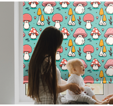 Baby svampe tegn mørklægningsgardiner børn - TenStickers