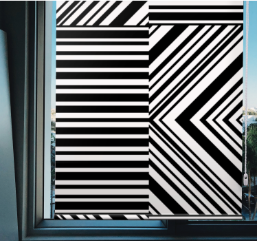 Sort zebraprint i kosmopolitisk stil mønstret rullegardin - TenStickers