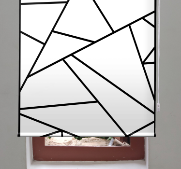 Sorte geometriske linjer minimalistisk design badeværelsesvindue - TenStickers