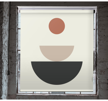 Springvand abstrakt geometrisk kunst rullgardin kunst - TenStickers
