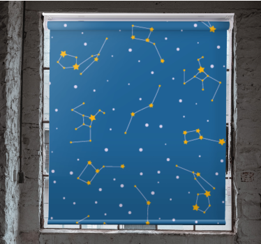 Stjernebilleder på himlen grafiske børn rullgardin - TenStickers