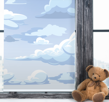 Tegneserie stil himmel tegning sky rullegardin - TenStickers