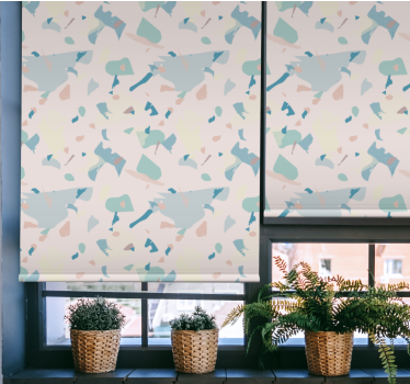 Terrazzo fliser og plader teksturer og mønstre rullgardin - TenStickers
