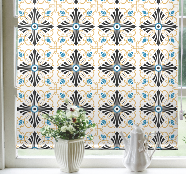 Vintage cross spiral design mere vintage rullgardin - TenStickers