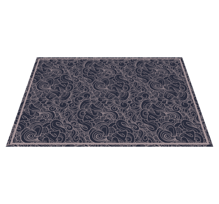 Dækkeserviet med svungne linjemønstre - TenStickers