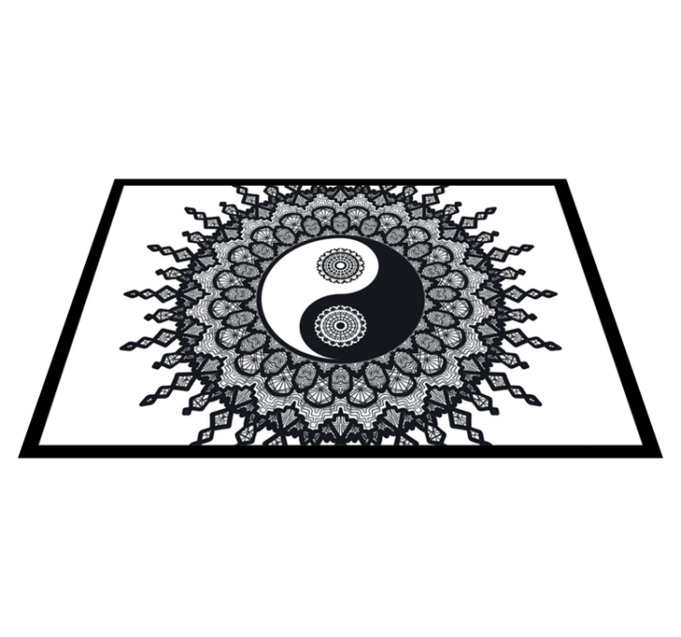 Ying yang paisley dækkeservietter - TenStickers