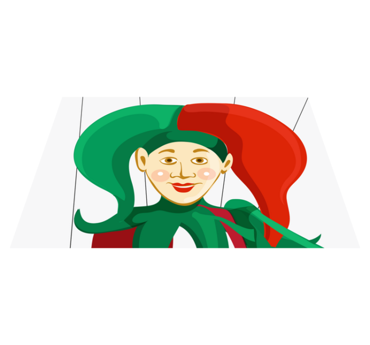 Original dækkeserviet med narrekarakter illustration - TenStickers