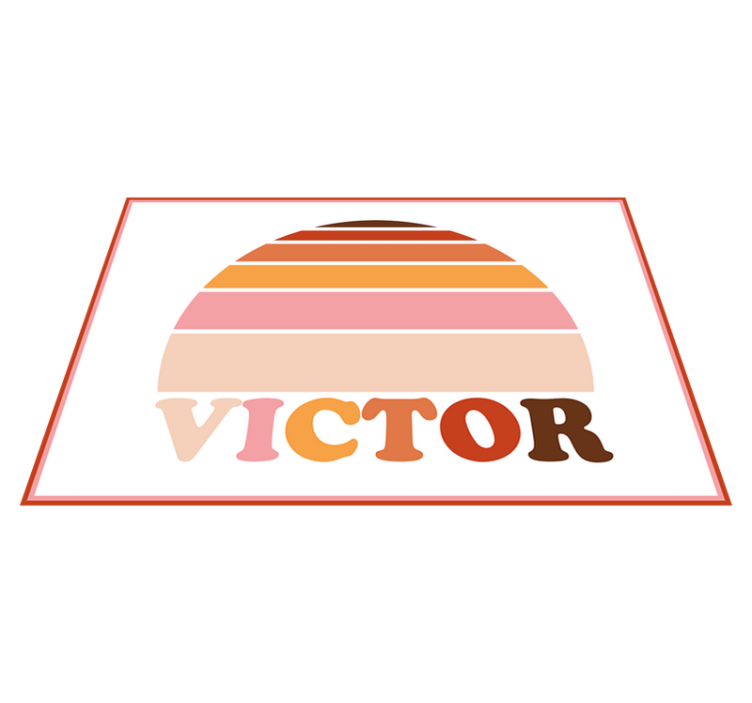 70'ers sol med navneskilte dækkeservietter - TenStickers