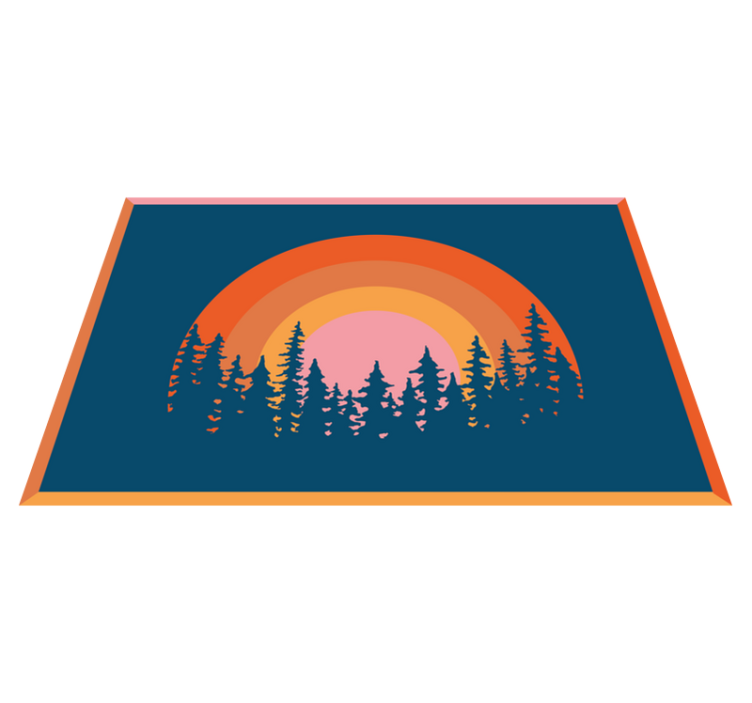 Original dækkeserviet med levende regnbuelandskab - TenStickers