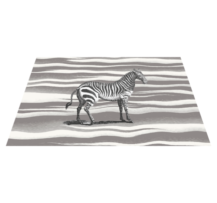 Vintage illustration motiv med zebra dækkeservietter - TenStickers