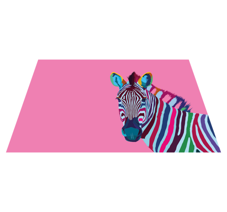 Pop art zebra vinyl dækkeservietter - TenStickers