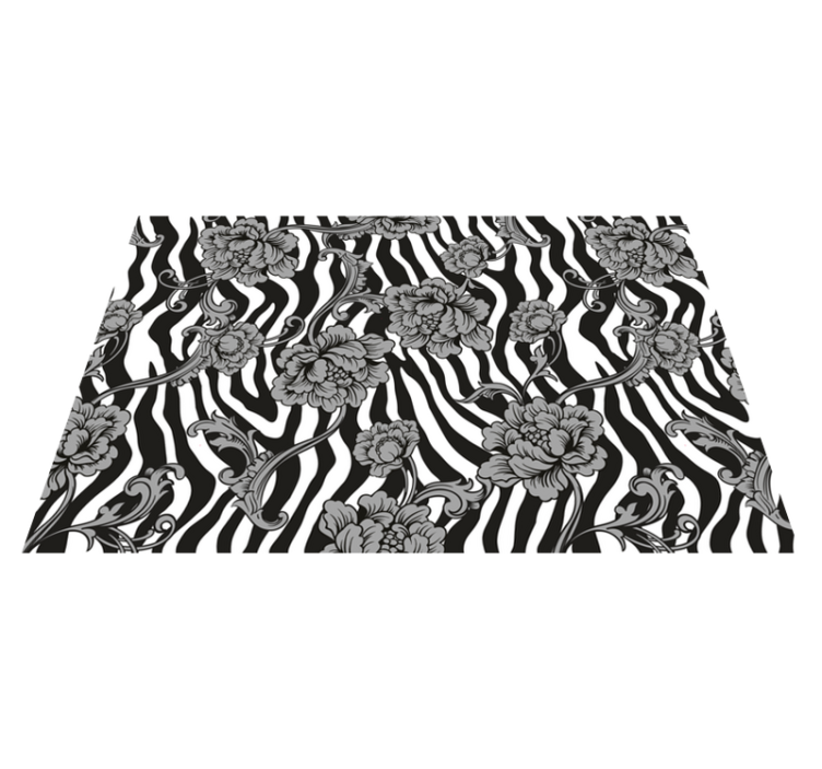 Stribet print og dekorative blomsterplader - TenStickers