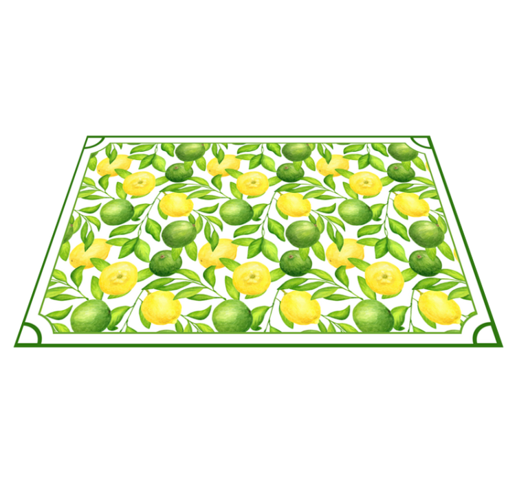 Mantel citroner og limefrugter ramme citrus placemats - TenStickers