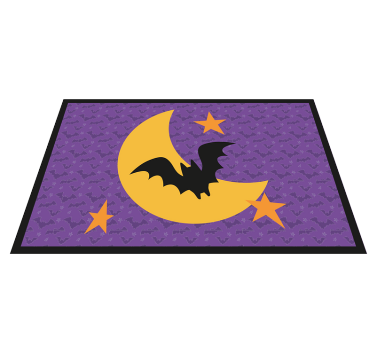 Månestjerner og et bat halloween dækkeservietter - TenStickers