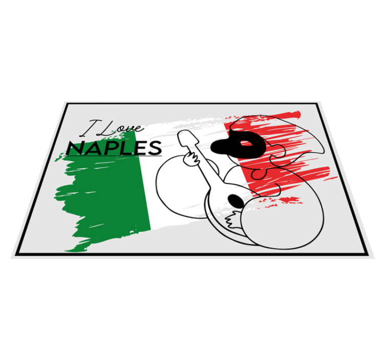 Tekst dækkeserviet i love napoli design - TenStickers