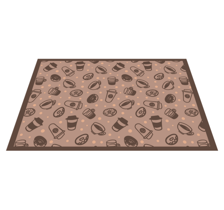 Original dækkeserviet med kaffekop mønstre - TenStickers