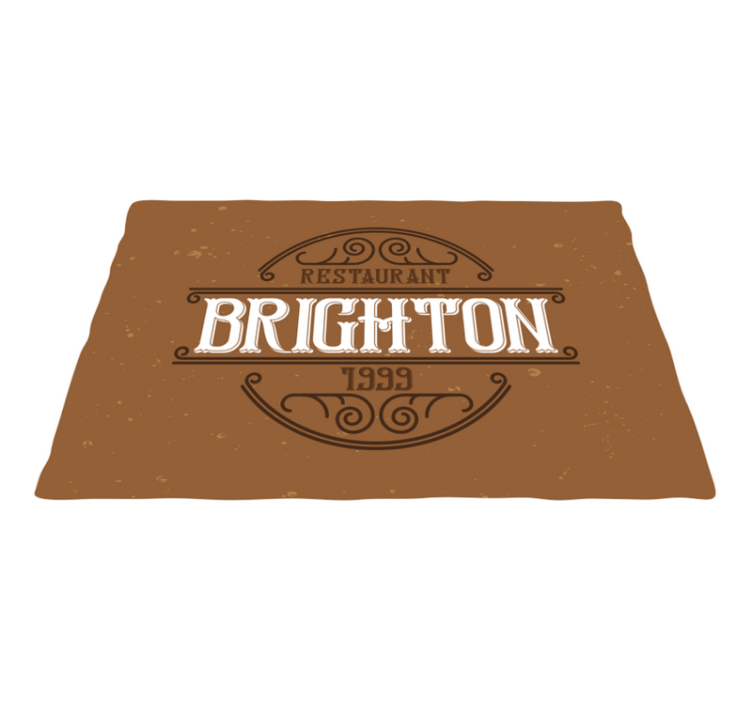 Tekst dækkeserviet brighton restaurant logo - TenStickers