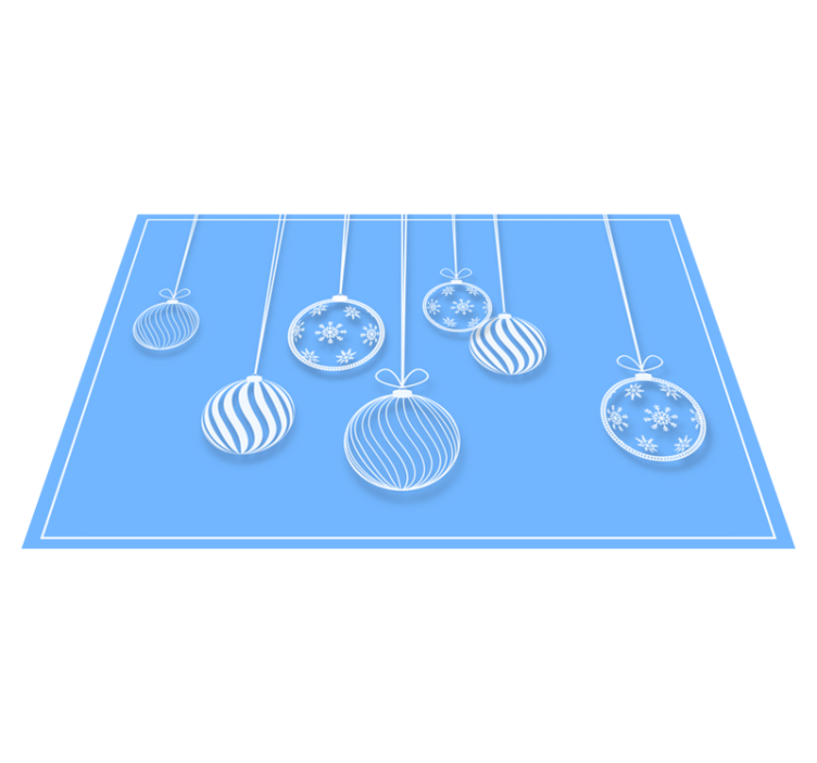 Jule dækkeserviet med hængende julepynt - TenStickers