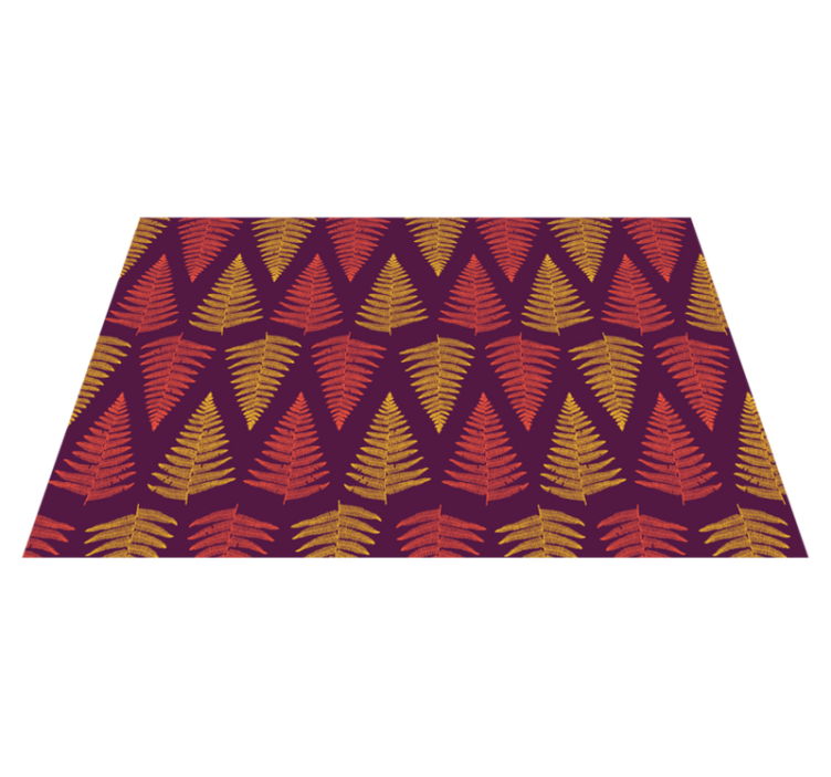 Dækkeserviet med bladmotiv baggrund - TenStickers