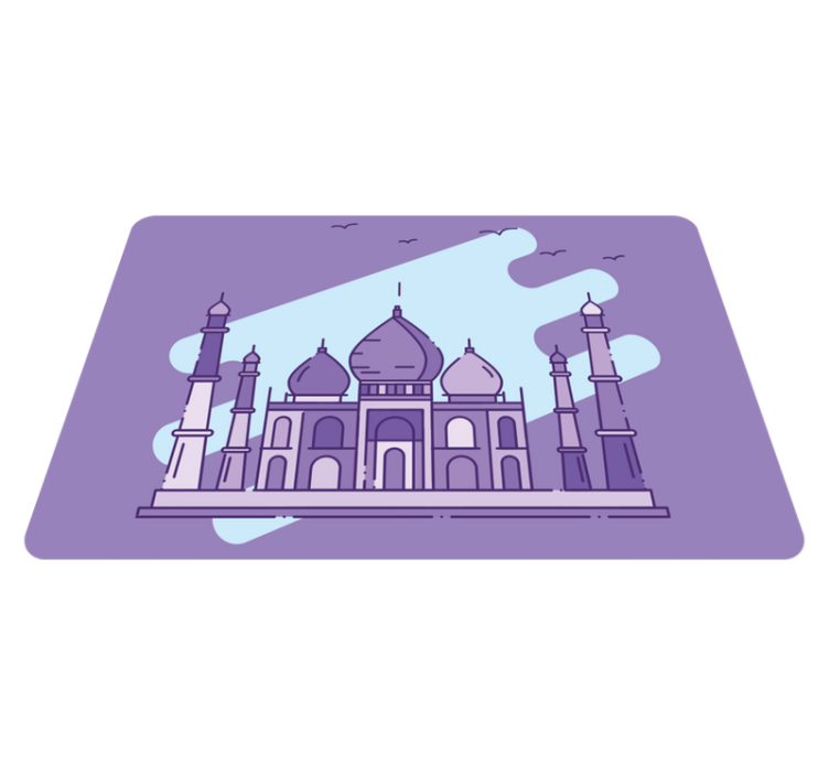 Moderne dækkeserviet taj mahal silhuet - TenStickers