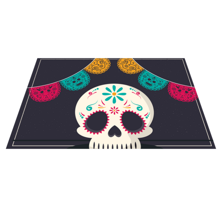 Mexicansk stil kvindelige halloween dækkeservietter - TenStickers