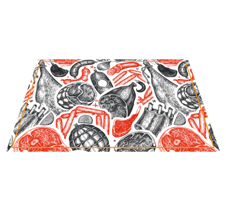 Original dækkeserviet med madillustrationer - TenStickers