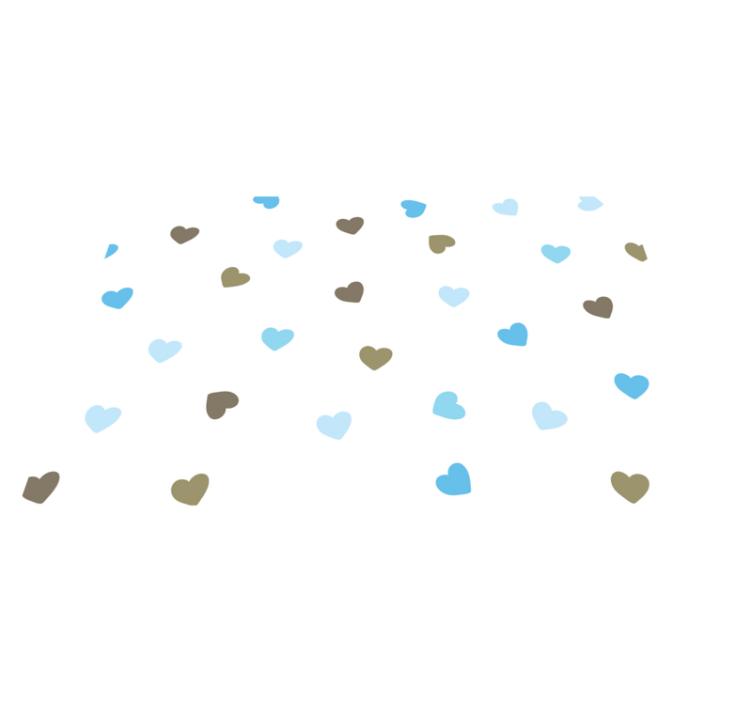 Original dækkeserviet farverigt hjerte mønster - TenStickers