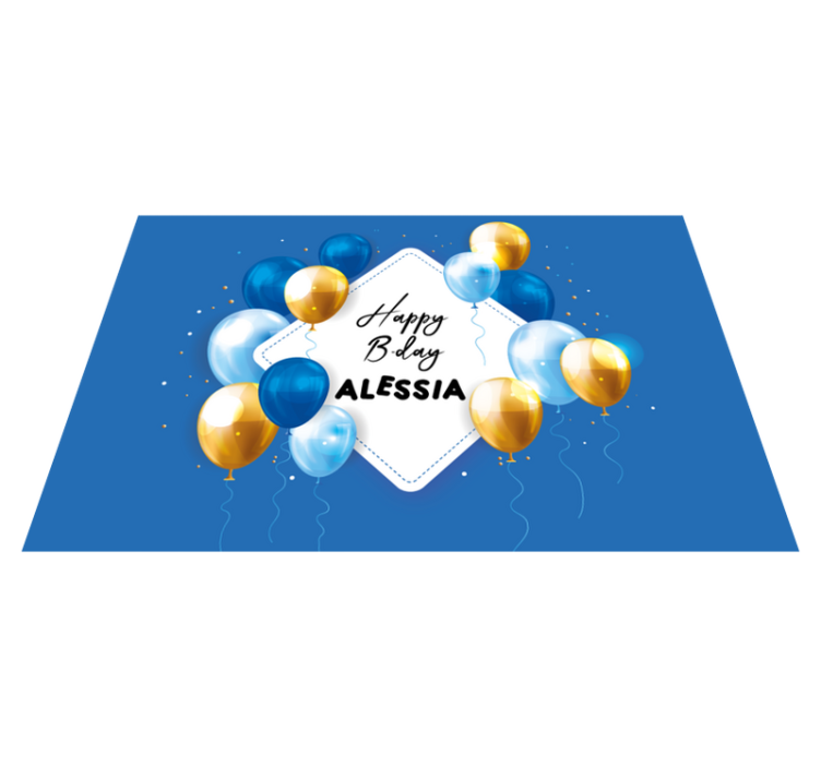 Dækkeserviet børn fødselsdagsballonfejring - TenStickers