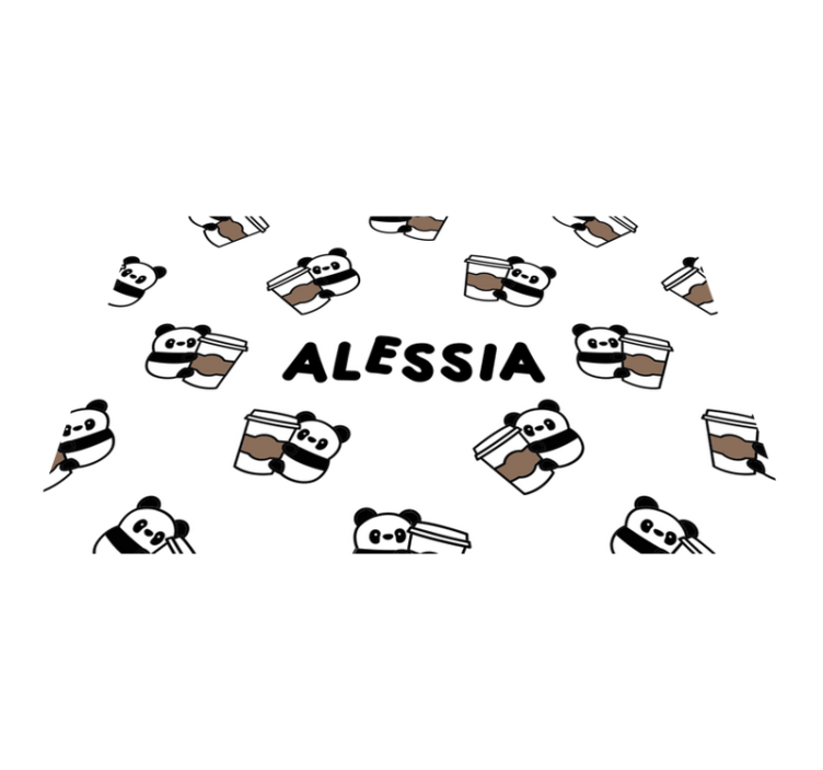 Dækkeserviet børn med søde pandafigurer - TenStickers