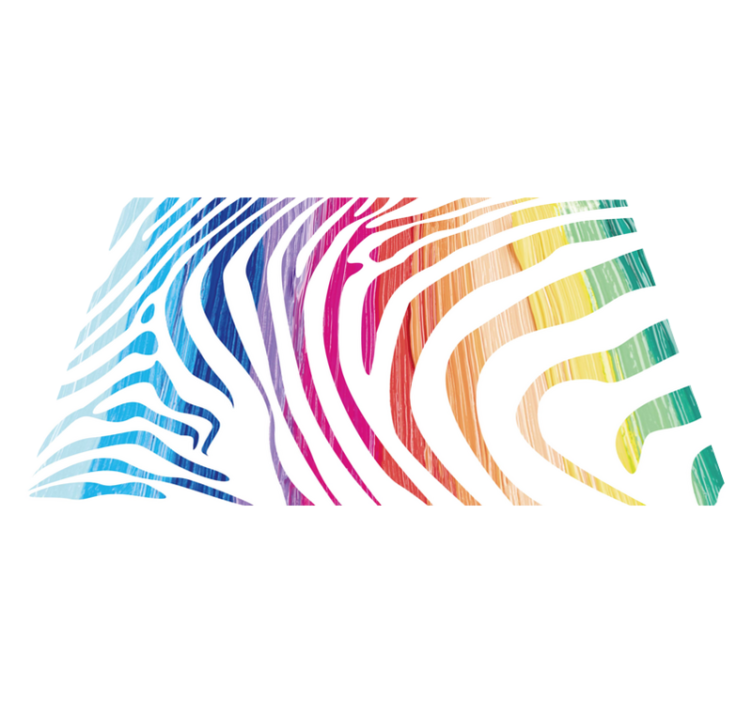 Original dækkeserviet farverige zebra striber - TenStickers