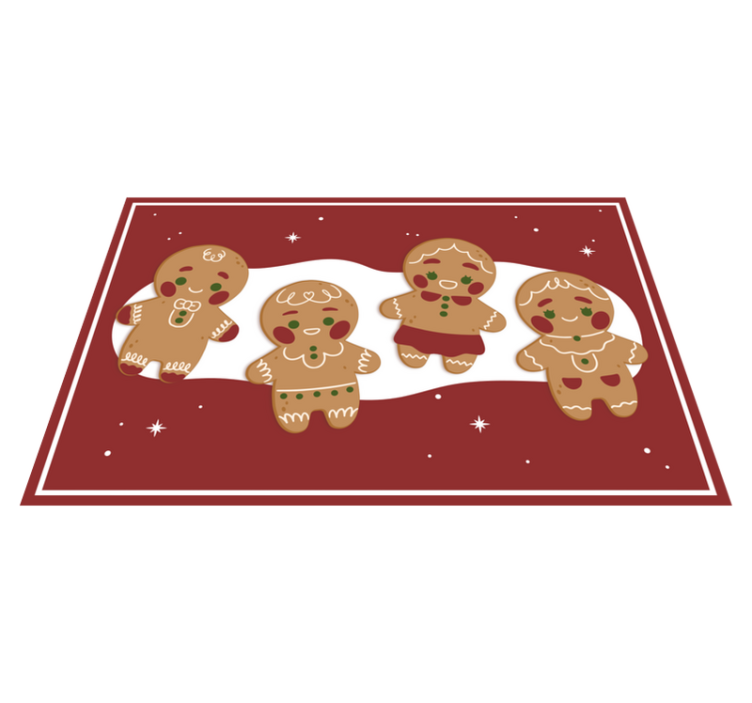 Honningkager cookie motiver jul dækkeservietter - TenStickers