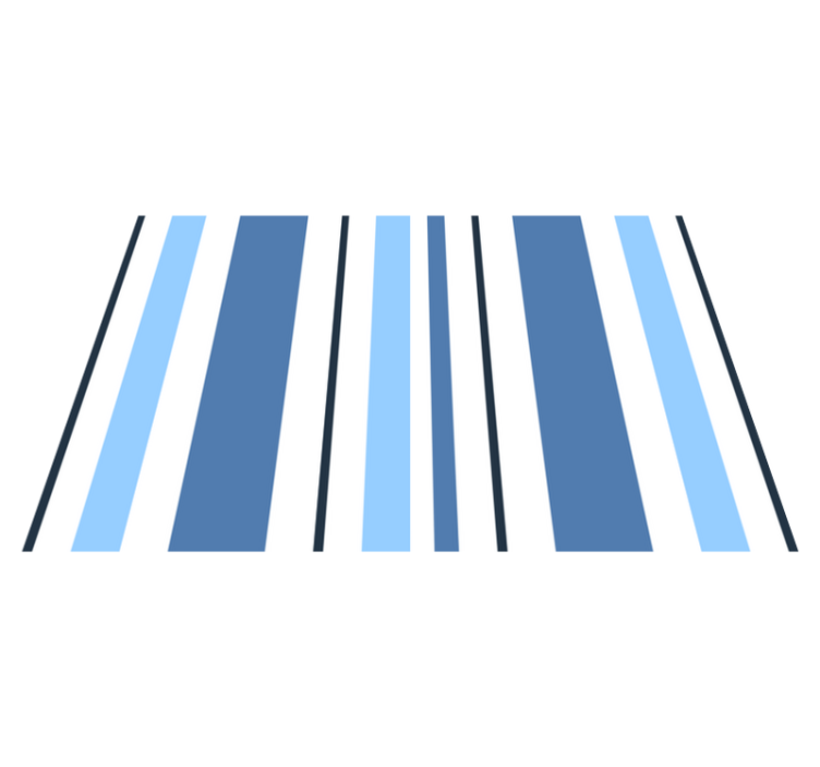 Moderne dækkeserviet stribede blå dækkeservietter - TenStickers