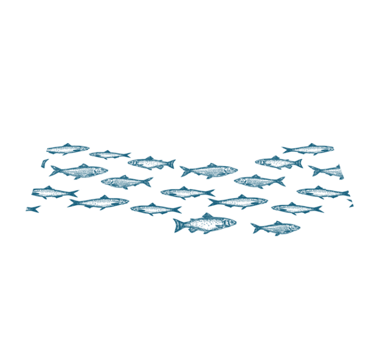 Original dækkeserviet med svømmende fiskemønster - TenStickers