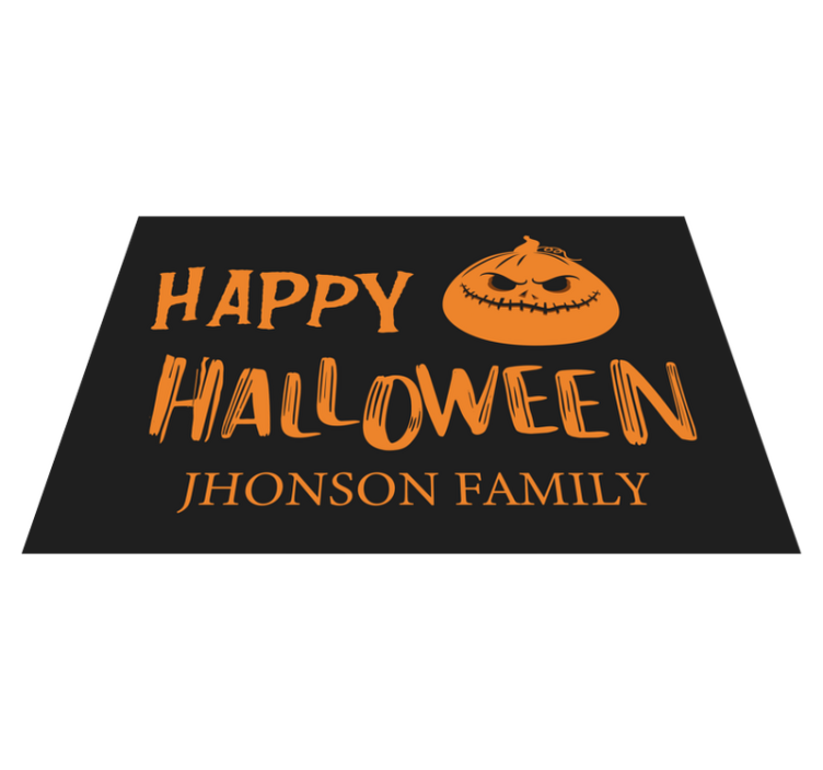 Halloween dækkeserviet familiehilsen - TenStickers