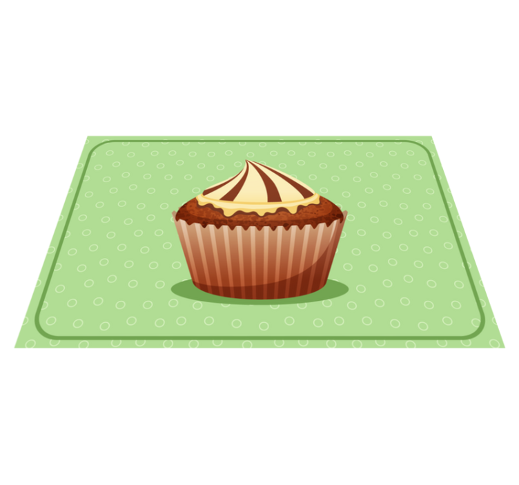 Original dækkeserviet cupcake grafik - TenStickers