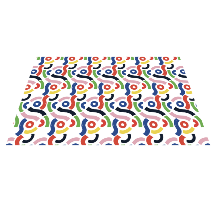 Abstrakt geometrisk maleri originale dækkeservietter - TenStickers