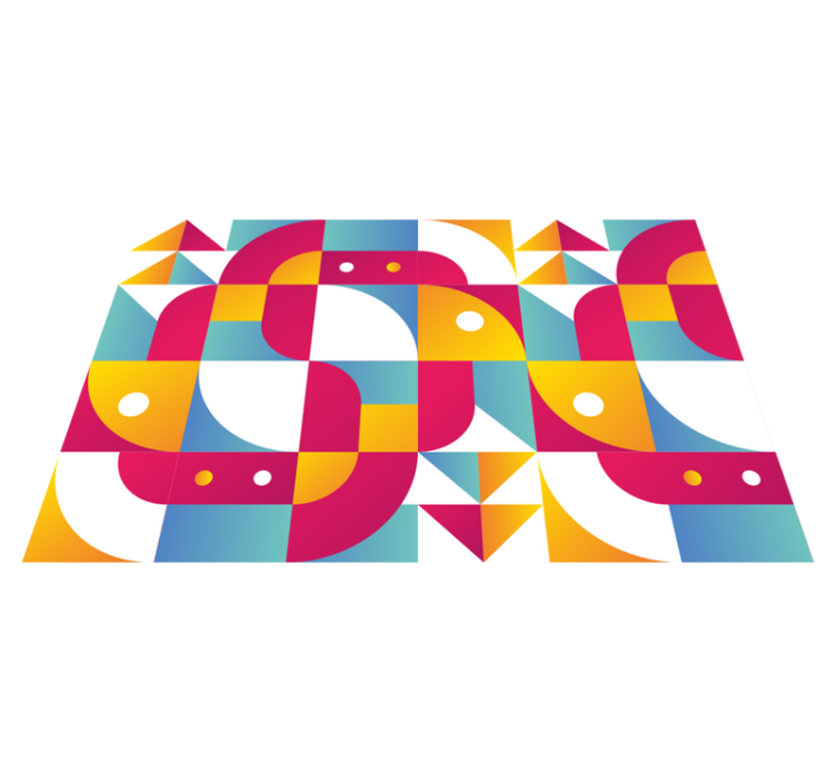 Moderne dækkeserviet med markante geometriske mønstre - TenStickers