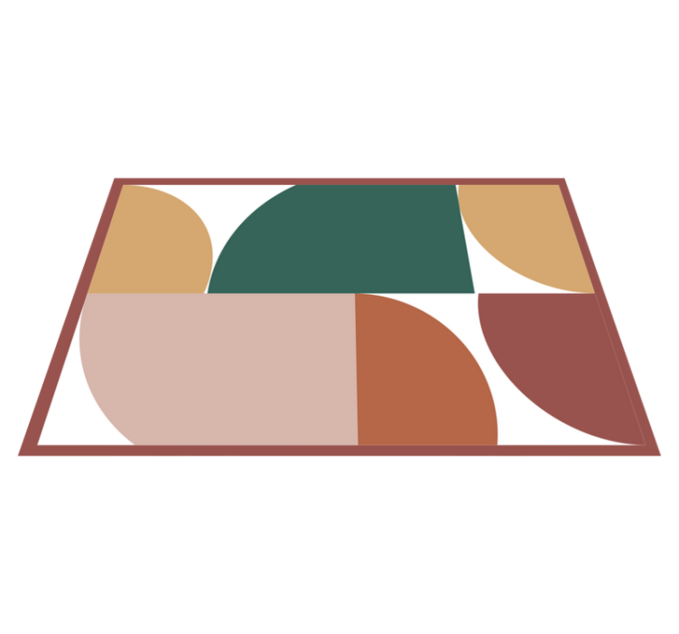 Moderne dækkeserviet i geometriske farvesegmenter - TenStickers