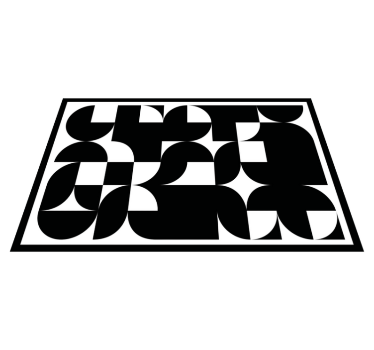 Moderne dækkeserviet med geometrisk sort mønster - TenStickers