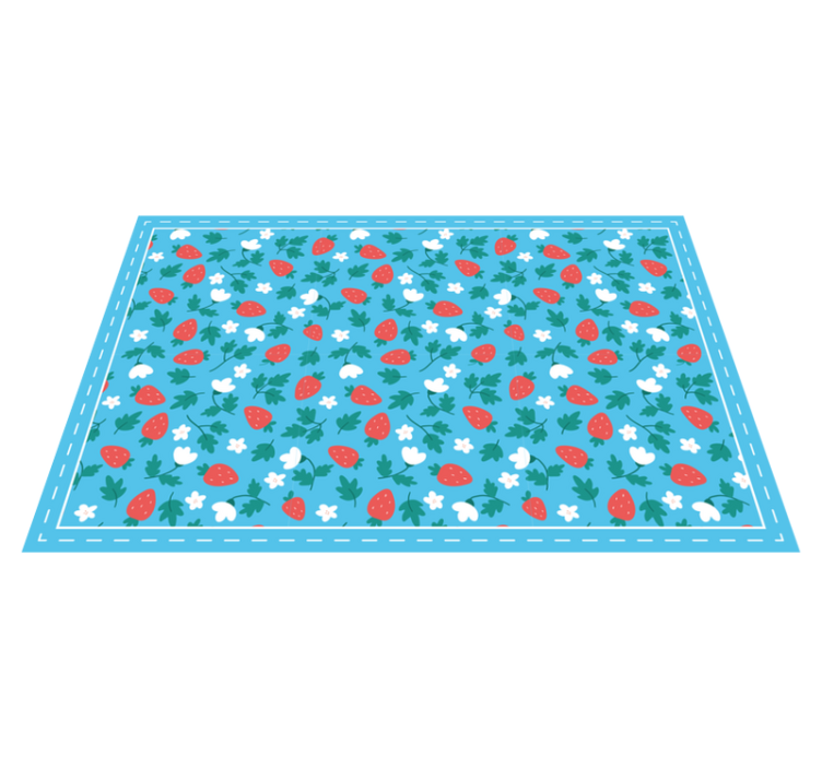 Original dækkeserviet med jordbærblomst mønster - TenStickers