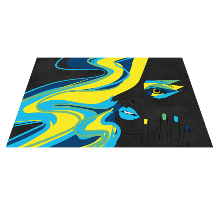 Original dækkeserviet med fed ansigt kunst - TenStickers