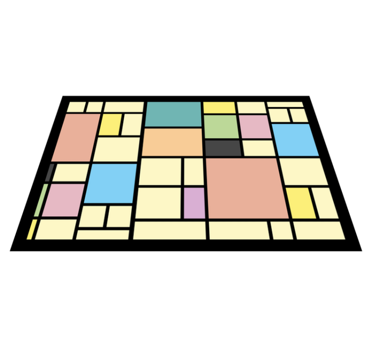 Patchwork farveblokke originale dækkeservietter - TenStickers