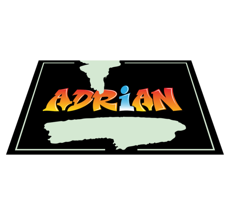 Dit navns dækkeservietter med graffiti bogstaver - TenStickers