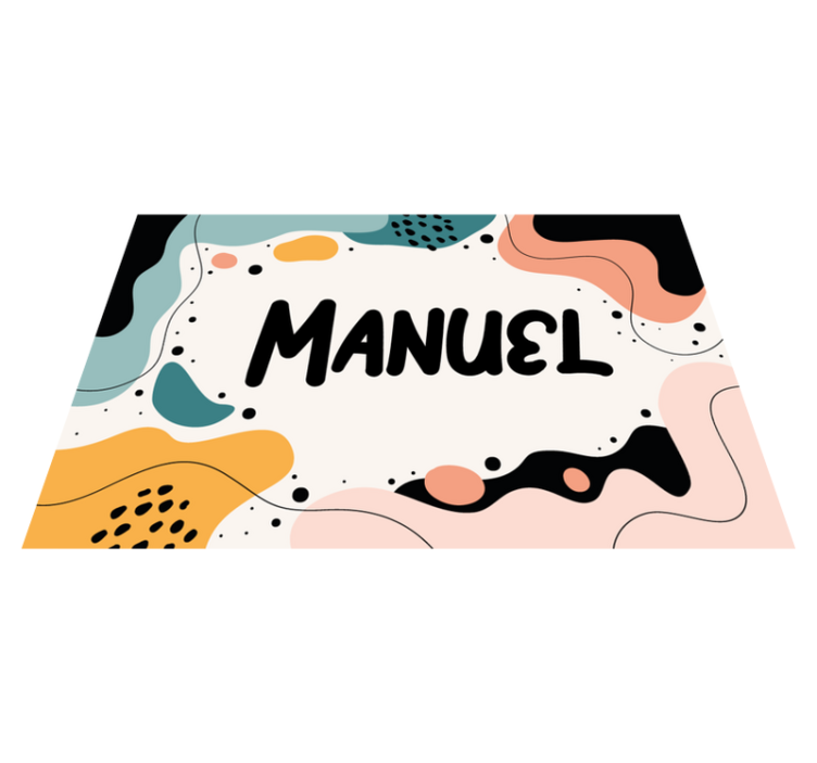 Dækkeserviet børn i livlige abstrakte former - TenStickers