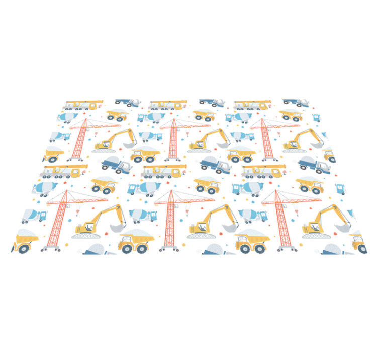 Dækkeservietter til byggekøretøjer i pastelfarve - TenStickers