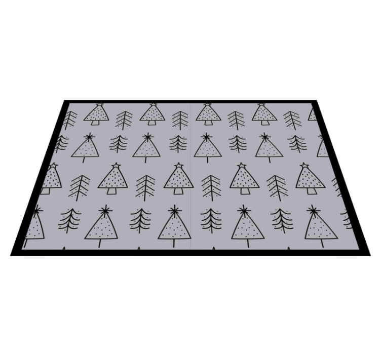 Jule dækkeserviet med stiliserede juletræer - TenStickers