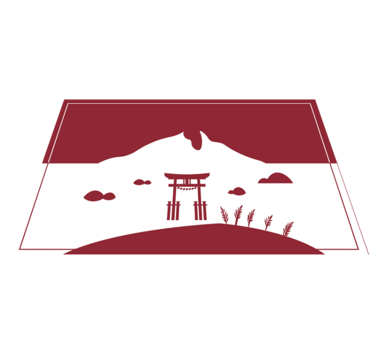 Japansk struktur med originale sømåtter - TenStickers