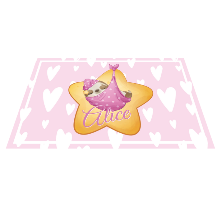 Dækkeserviet børn sloth i stjerne - TenStickers